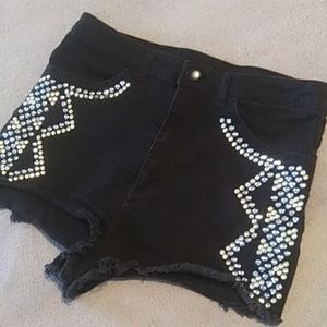 Divided H&M black denim shorts